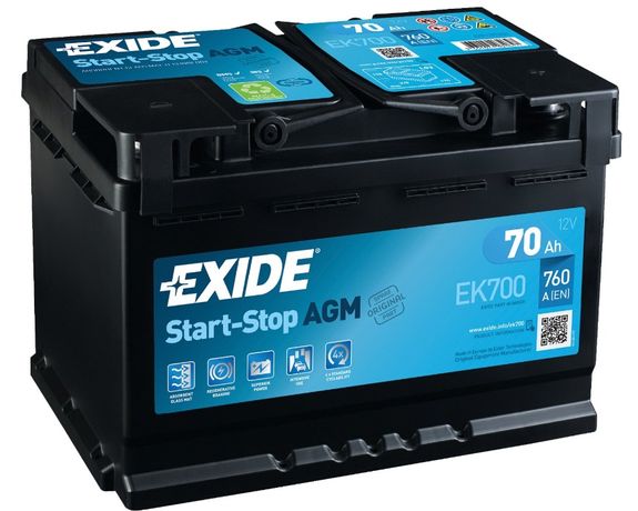 Akumulator EXIDE AGM START&STOP EK700 70Ah 760A EN