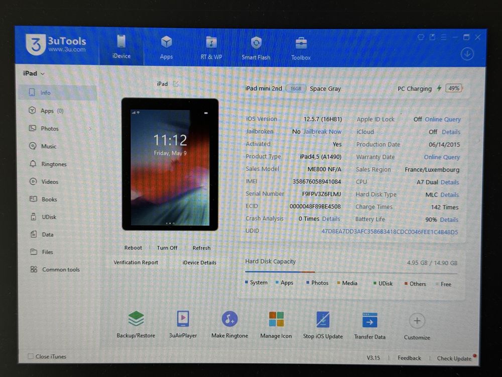 iPad mini 2 (A1490) 16GB - Cellular (LTE) - faktura VAT 23%
