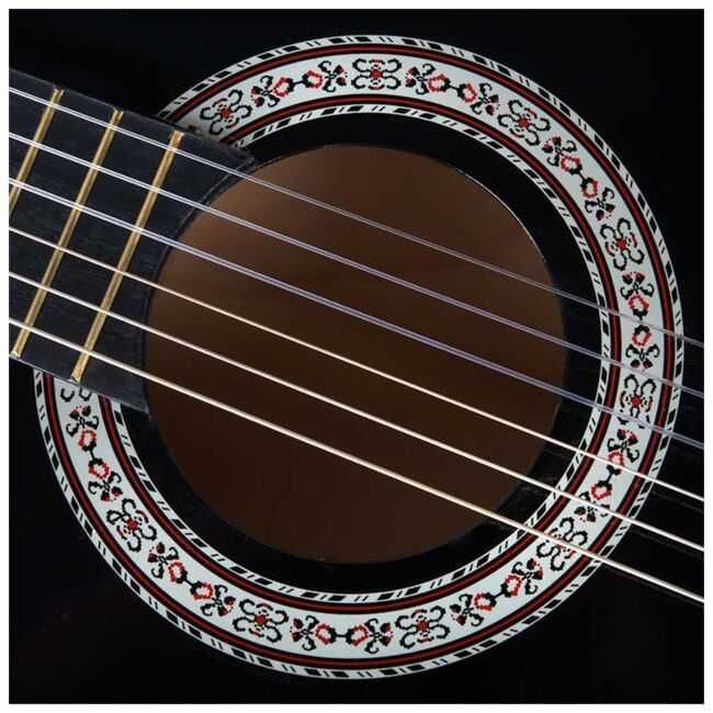 NN BD 36 gitara klasyczna do nauki 3/4 CZARNA + 3 kostki gratis
