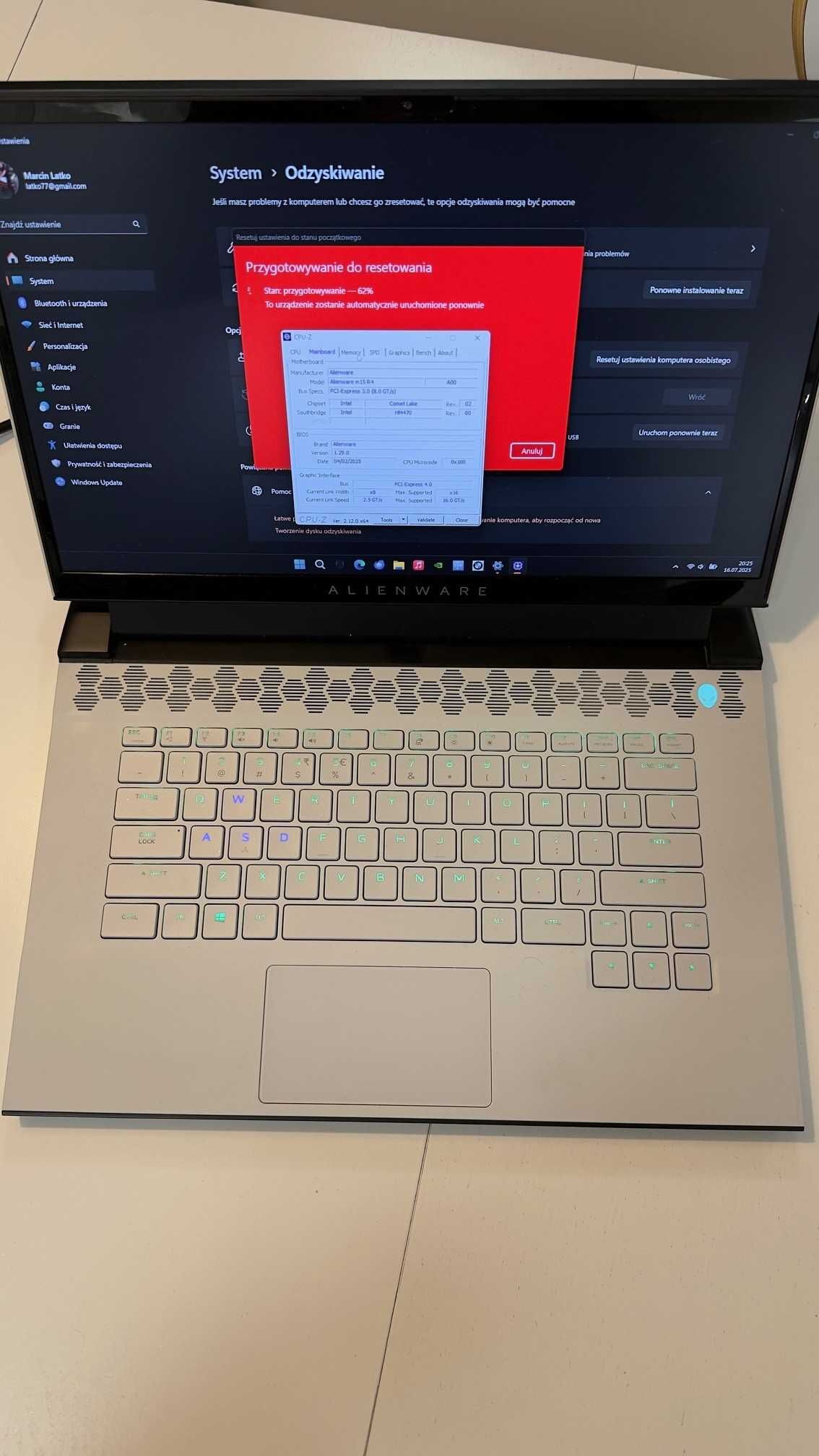 Dell Alienware m15r4 super stan rtx , bogata konfiguracja i9
