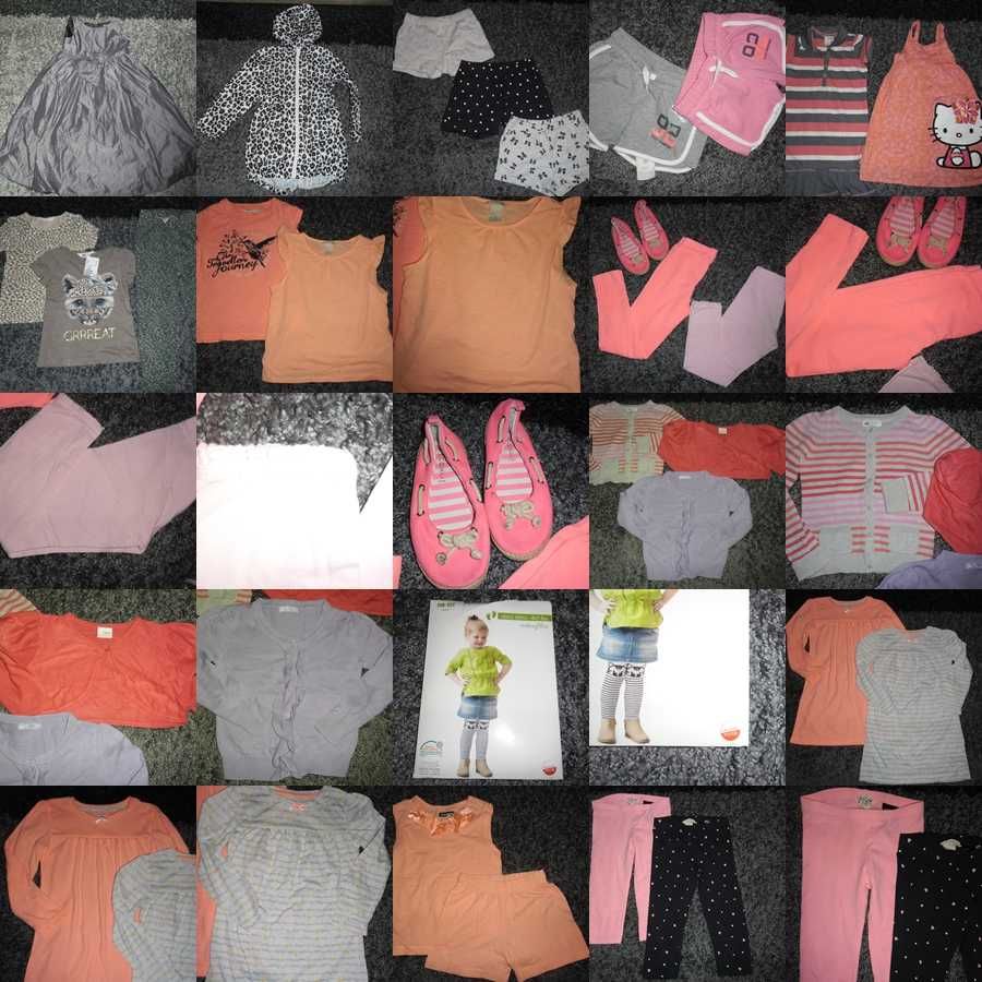 H&M,next.. PAKA firmowa DLA córci -lato 116 53 szt+gratis