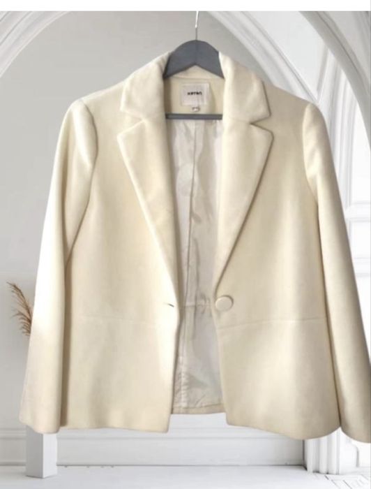 Твідовий молочний піджак F&F • блейзер айворі • розмір М