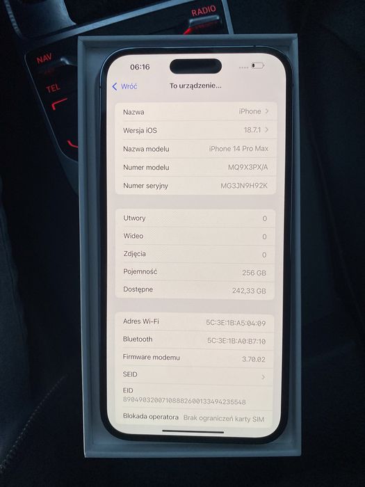 Iphone 14 PRO MAX Deep Purple 256GB | 82% kondycji | Idealny