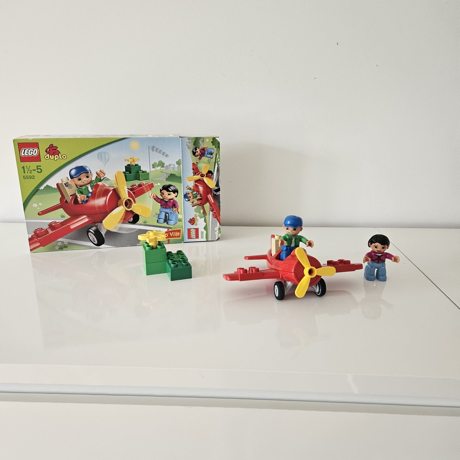 Lego duplo, samolot z opakowaniem