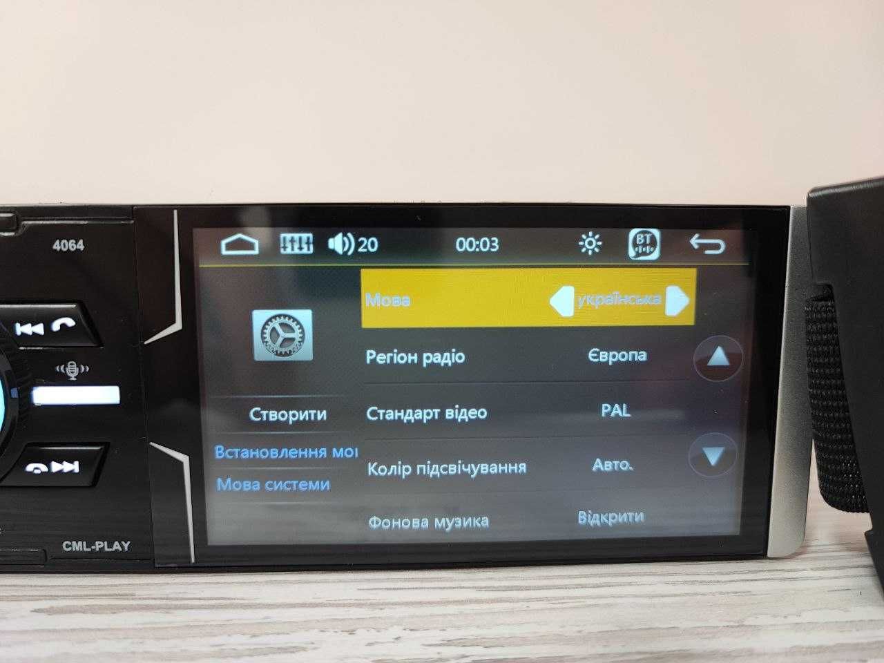 Магнітола 4064 з сенсорним екраном та підтримкою відео