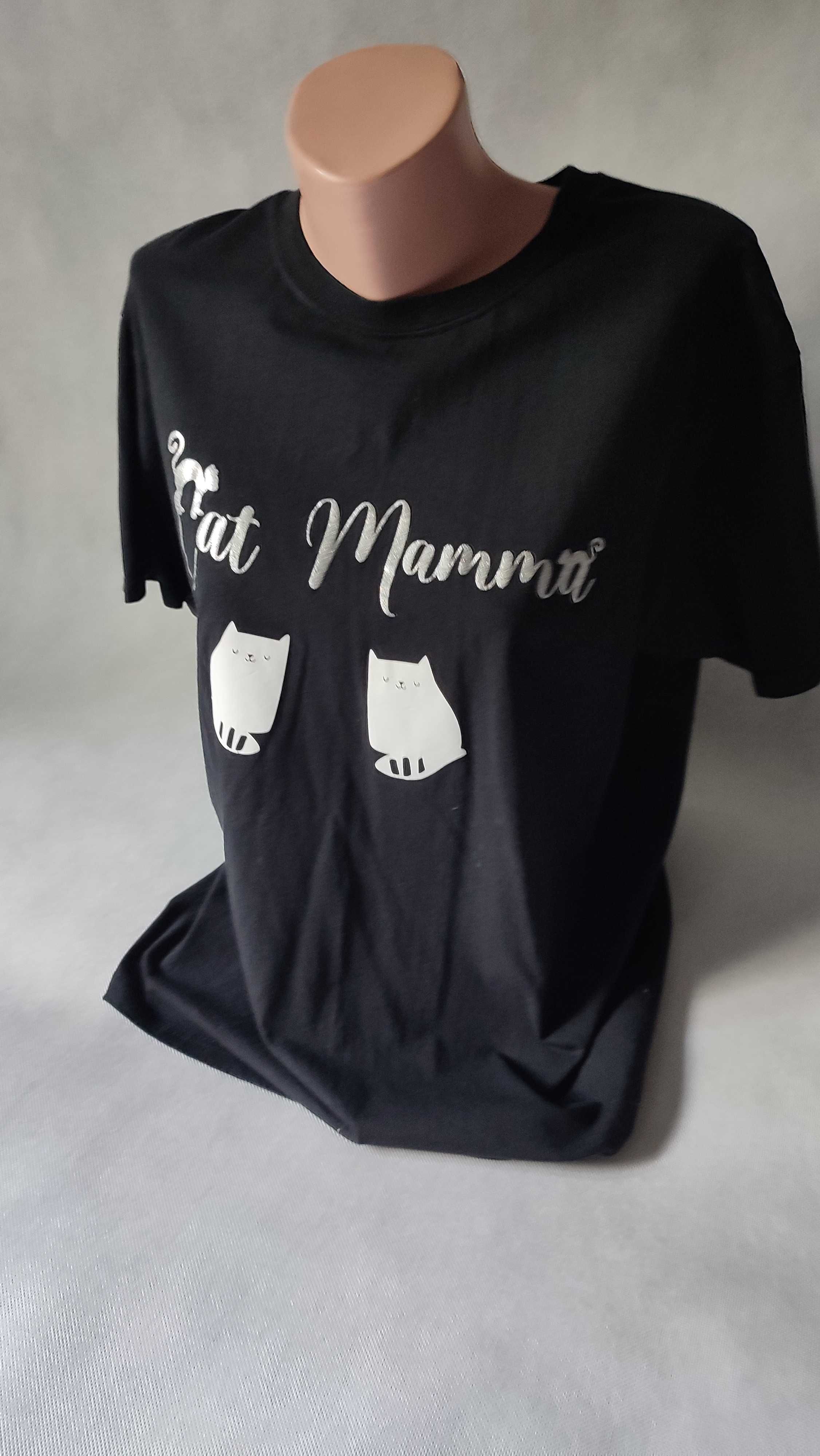 Bluzka damska z krótkim rękawem T-shirt damski z nadrukiem rozmiar L