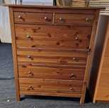 Wysoka Duża Drewniana Komoda Hemnes Ikea Lite Drewno