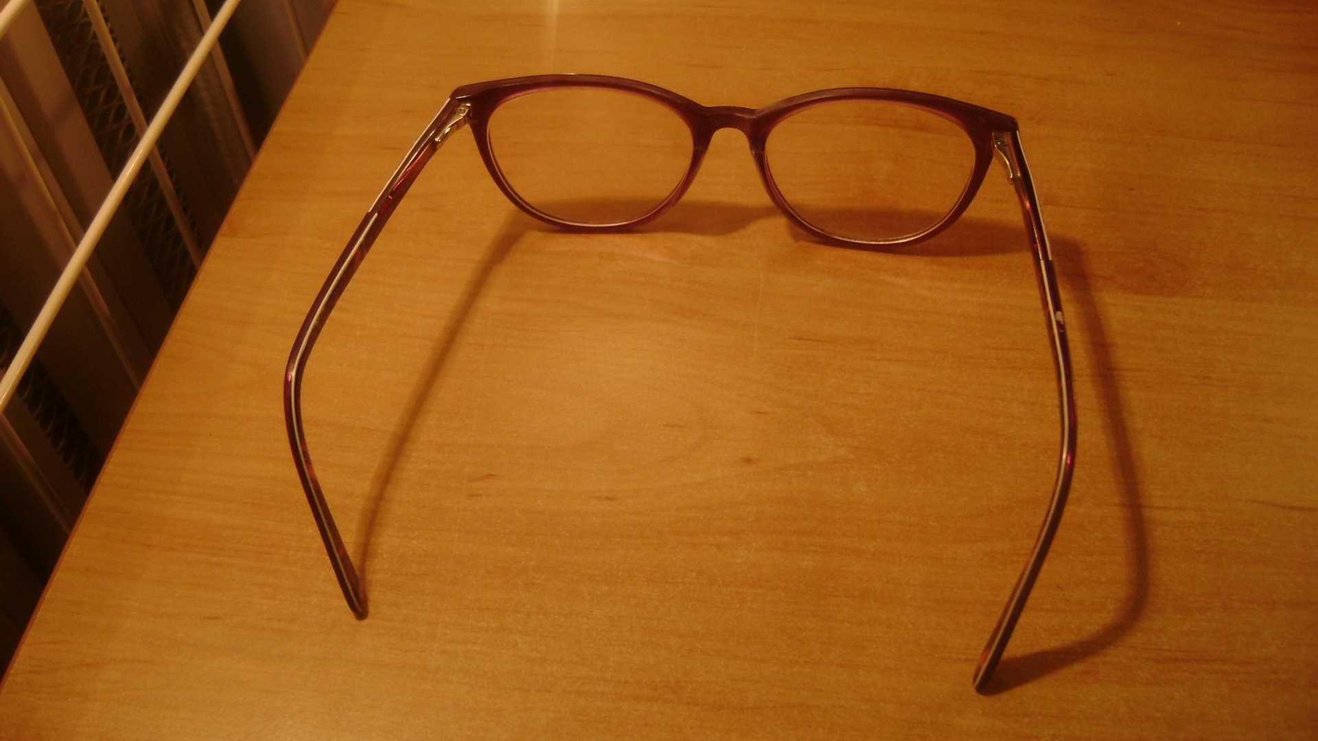 Starocie z PRL - Okulary korekcyjne damskie włoskie -1 dioptria 13,5cm