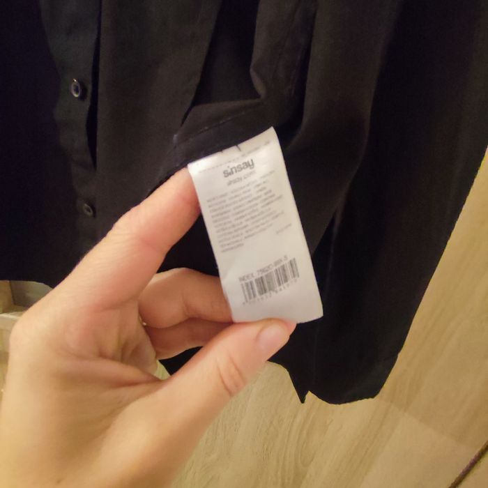 Sinsay Czarna koszula dla chłopca rozm S slim