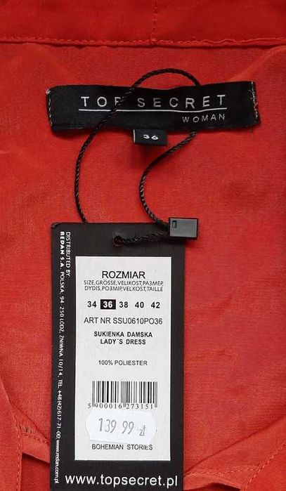 Sukienka z paskiem Top Secret rozmiar S
