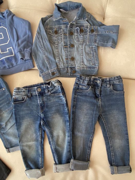 Комплект Джинсы , джинсовые куртки, худи на мальчика 80-92