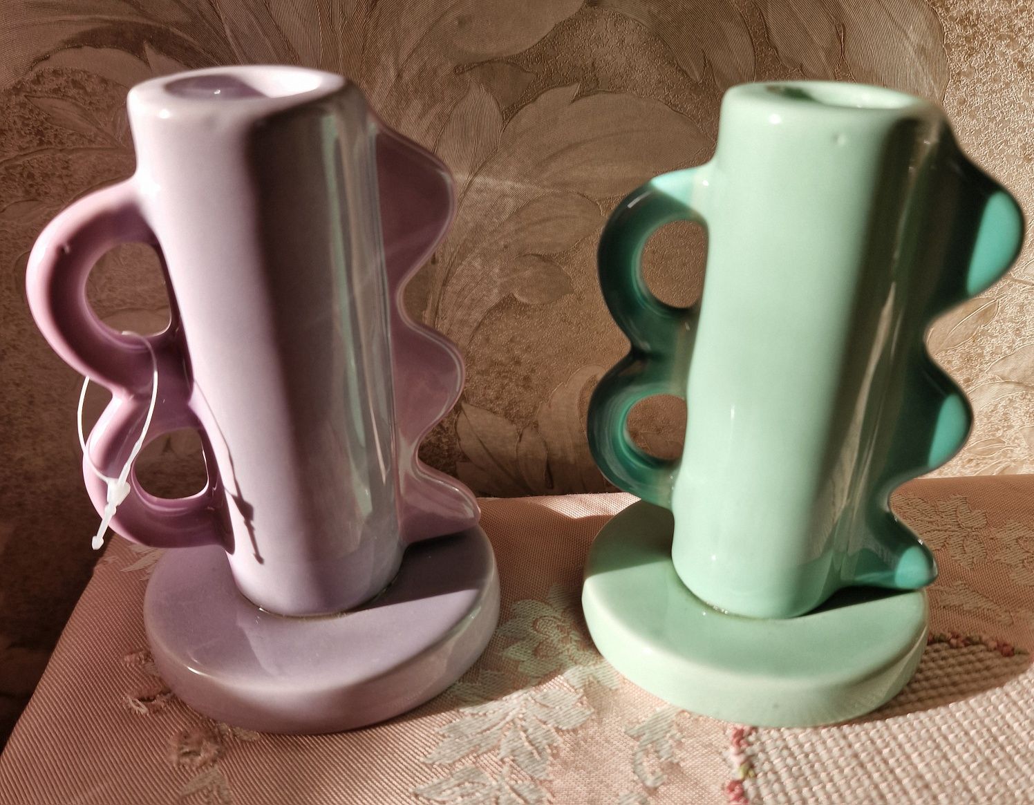 Porcelanowe   swieczniki