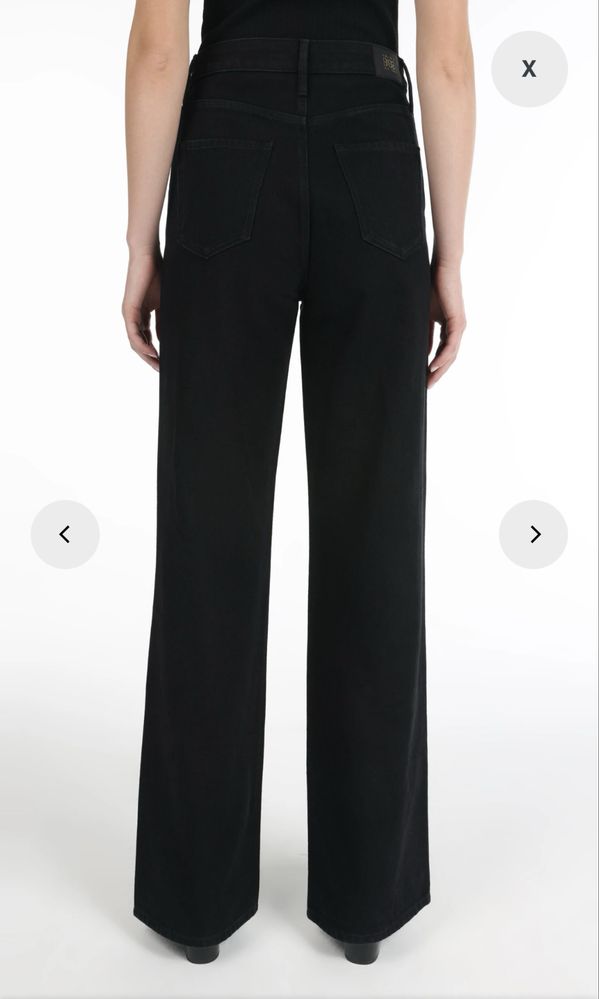 Джинси жіночі чорні прямі COLIN'S wide leg