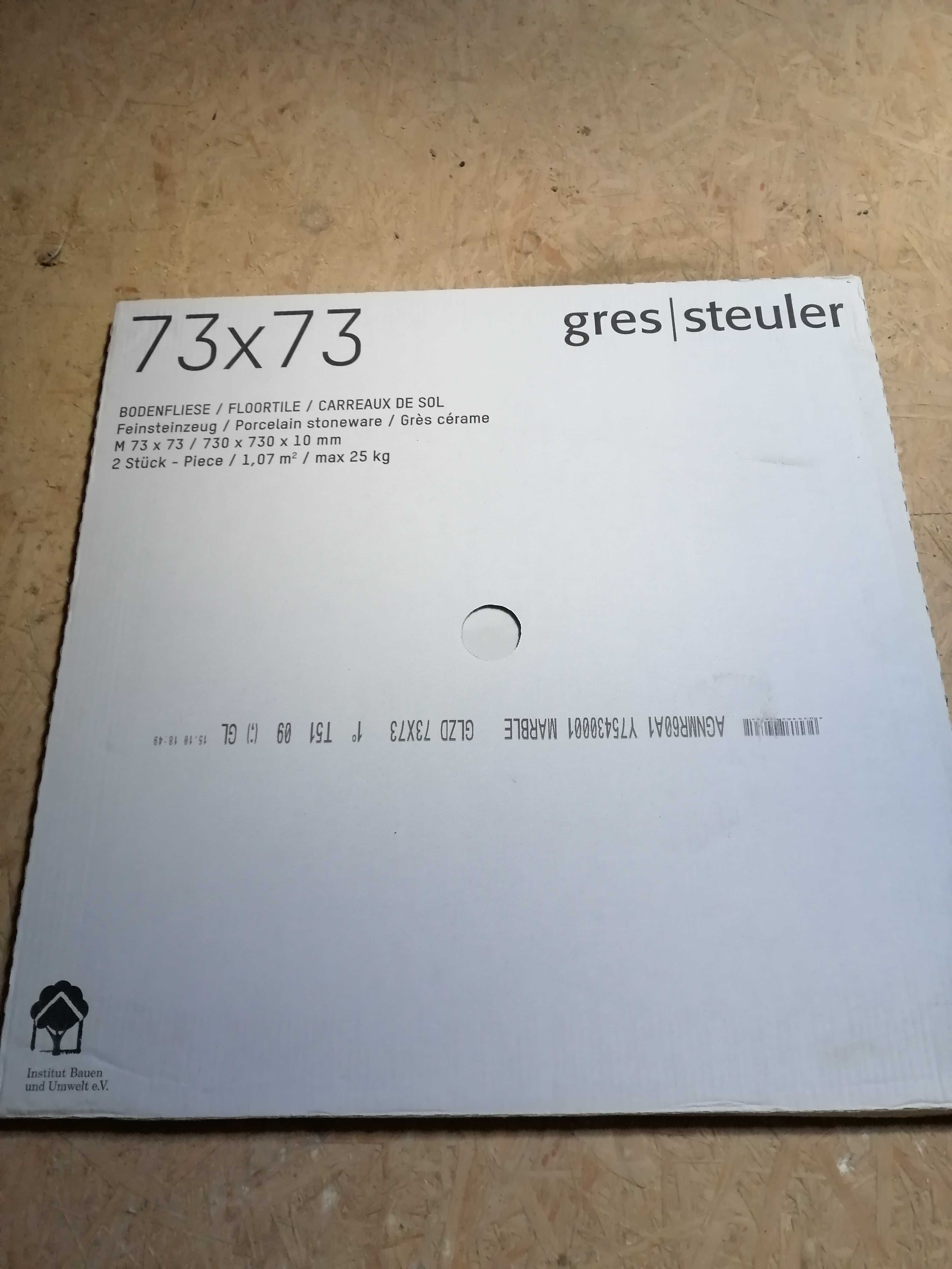 Gres Steuler Marble biały marmur 73x73