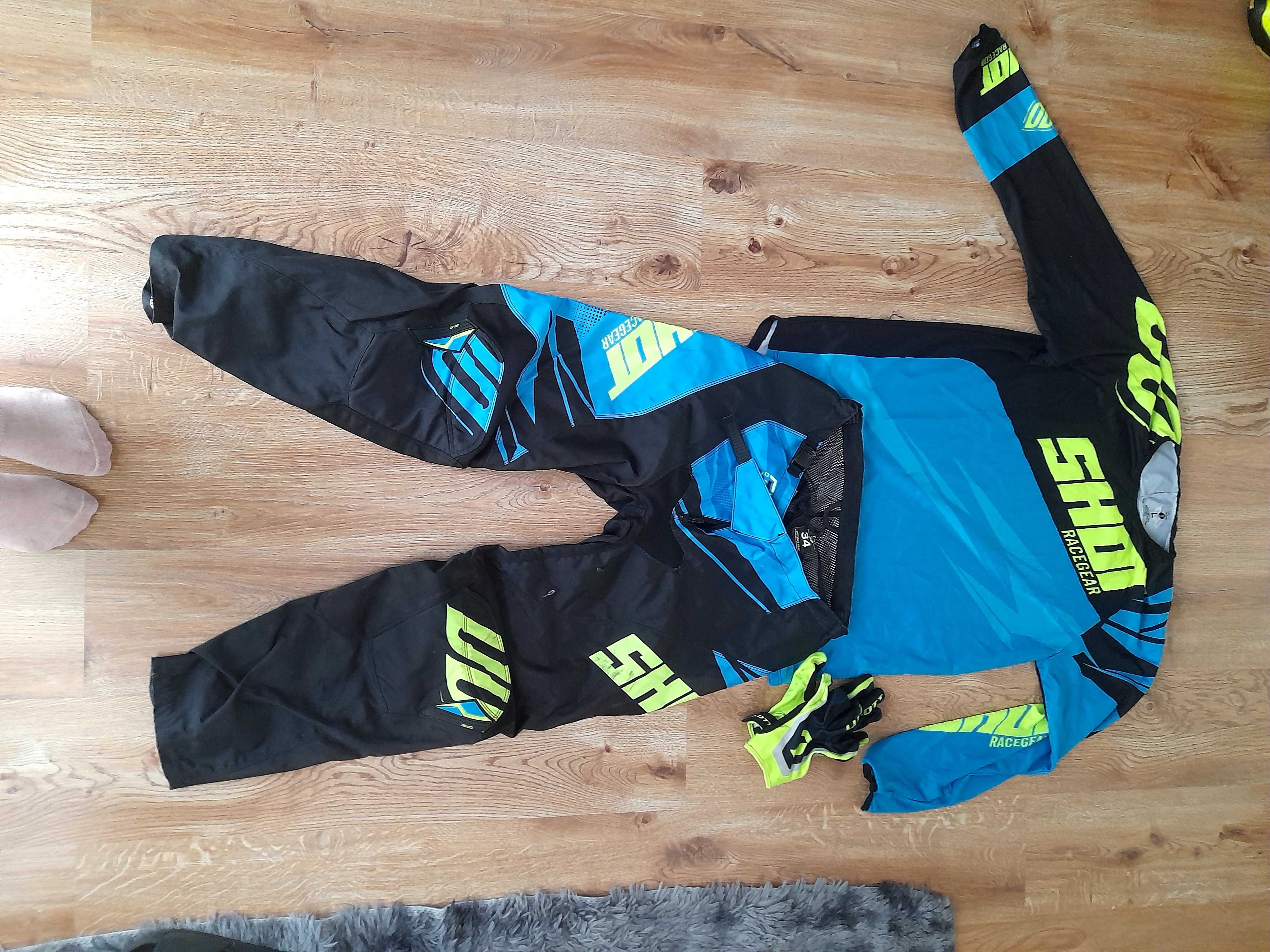 Strój Shot Race gear / komplet CROSS + rękawiczki