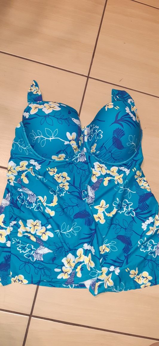 NOWY tankini rozmiar 46 90 C kostium ciążowy Bonprix BPC kwiaty figi