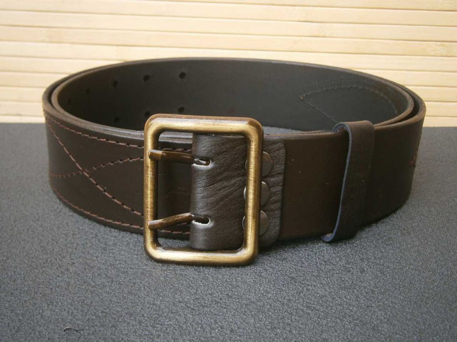 Ремінь офіцерський Рremium Lux натуральна шкіра коричневий 120 см