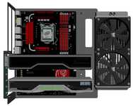 Obudowa P-CASE 5 ATX RAW , najmniejsza obudowa / stelaż pod płytę ATX