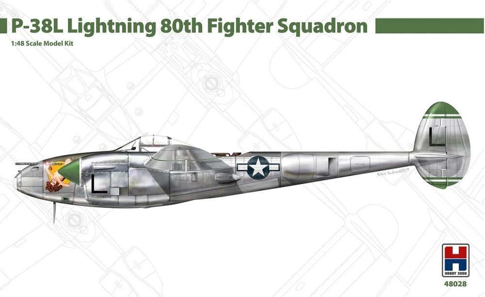 Hobby 2000 P-38L Lightning 80th Fighter Squadron 1/48 model do s 48028