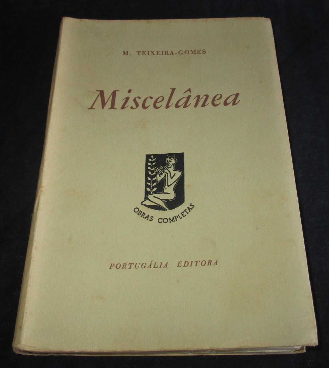 Livro Miscelânea Manuel Teixeira-Gomes