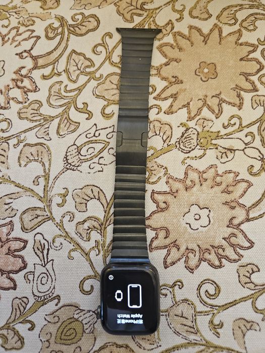 Apple watch series 6 44mm stalowa koperta, pasek slate link, ładowarka