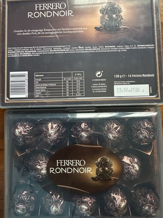 Цукерки фереро роше(Ferrero Rocher)200г і  Ferrero Rondnoir 138г