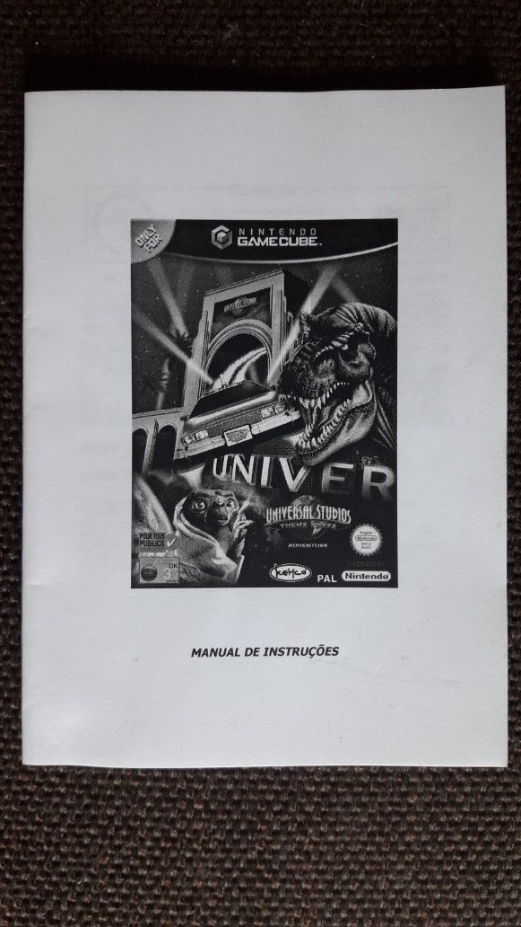 Manual de instruções "Universal Studios Theme Parks" Nintendo Gamecube