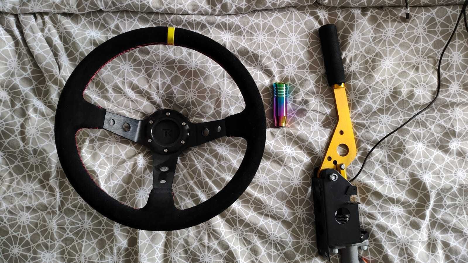 Zestaw Thrustmaster T300 T-LCM fotel drift shifter ręczny slide