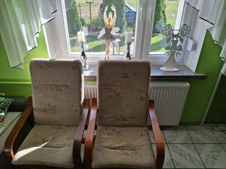 Fotel bujany zestaw dwóch