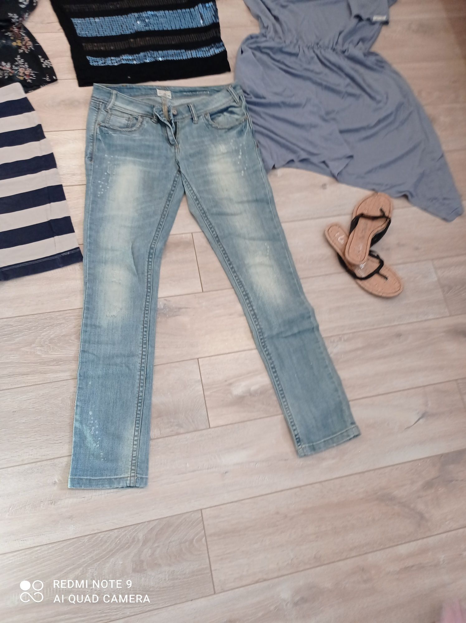 Paka M jeansy bluzki sukienka zestaw