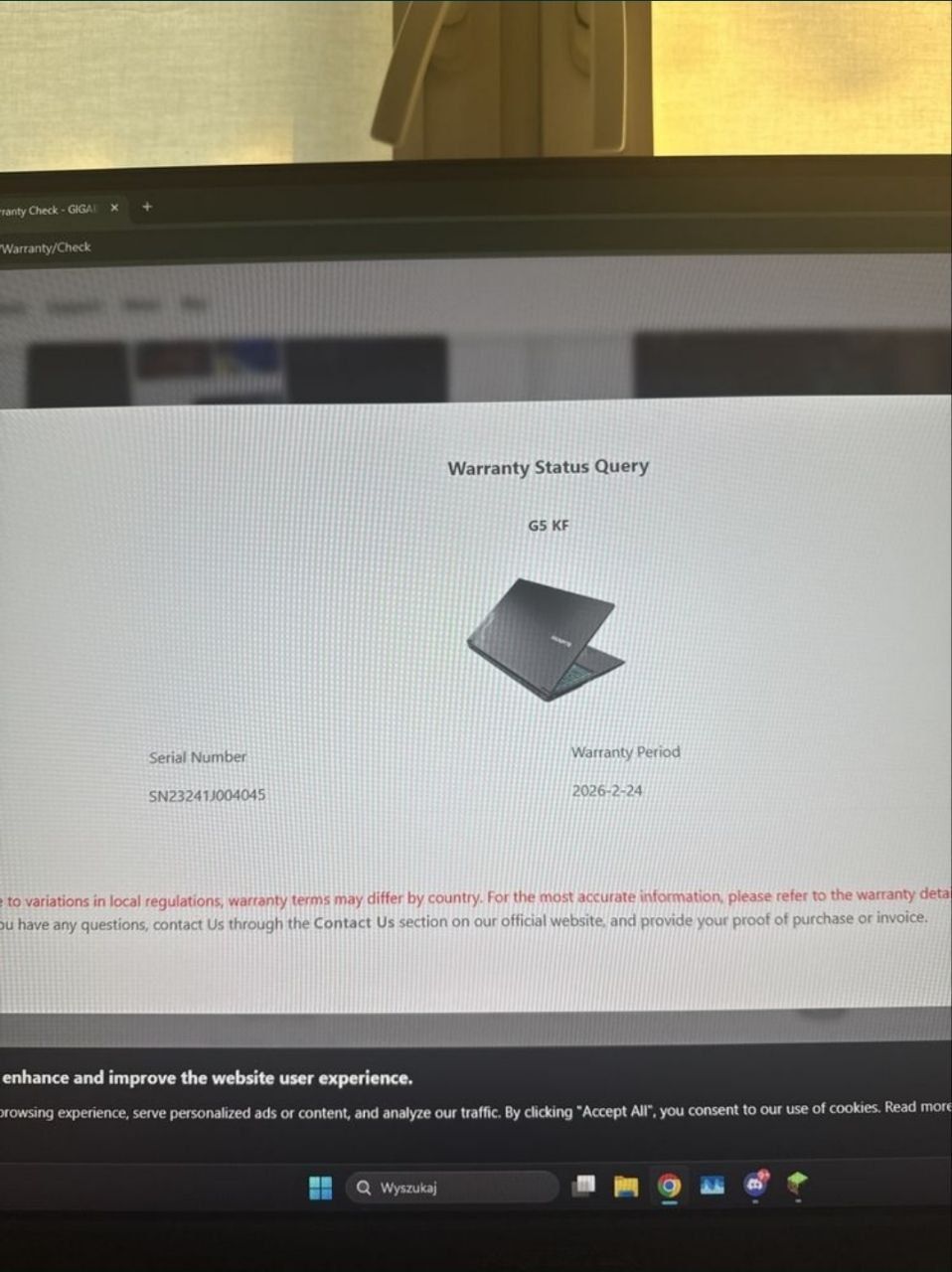 Laptop Gigabyte G5 | RTX 4060 | i5-12500H | 16/512 |POSIADA GWARANCJE