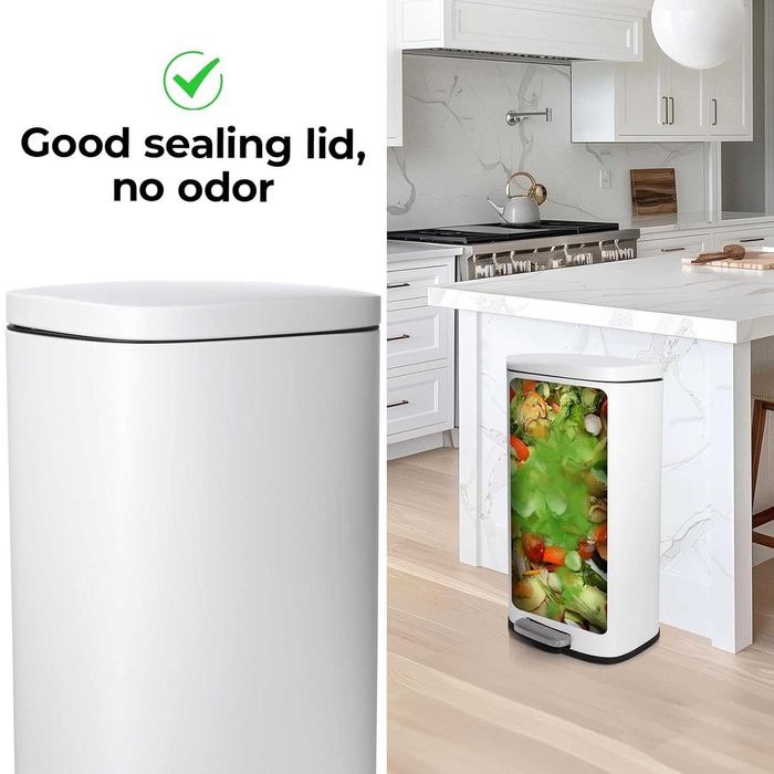 Nowy metalowy kosz na śmieci / kubeł / 30l / biały !A3094!