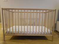 Solidne łóżeczko dziecięce SNIGLAR 120x60cm KOMPLET