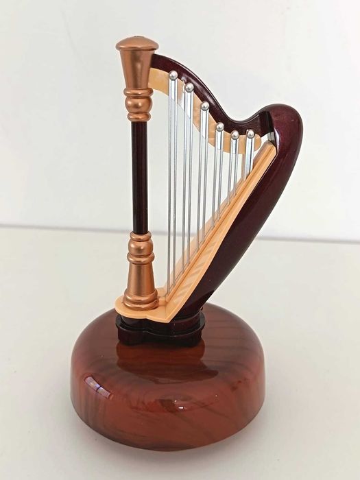 Caixa de música giratória - Harpa