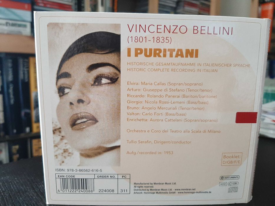 Bellini – I Puritani – Maria Callas, di Stefano – Tullio Serafin