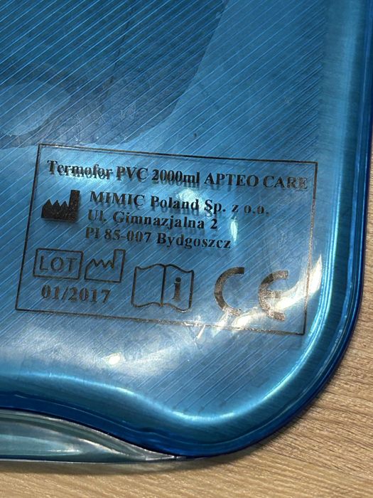 Nowy Termofor 2l Apteo gumowy PCV niebieski