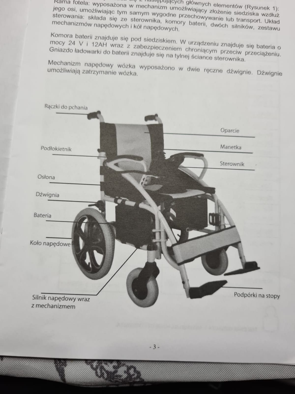 Wózek inwalidzki elektryczny Antar AT52304 NOWY