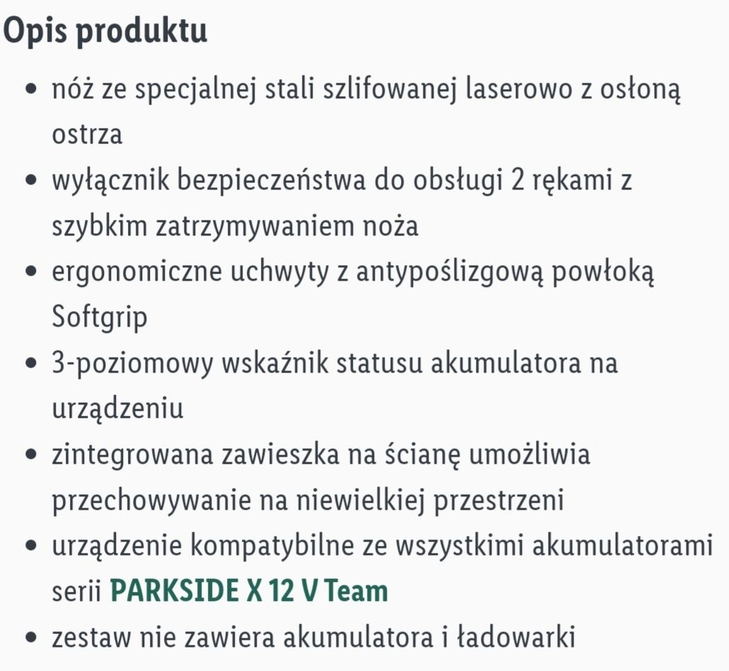 Parkside-Akumulatorowe nożyce PHSA 12 B1