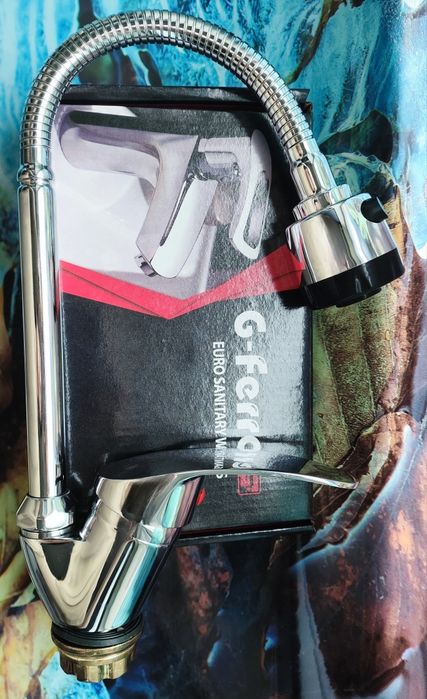 Смеситель для кухни G-FERRO HANSBERG 777 с рефлекторным изливом на 2 р