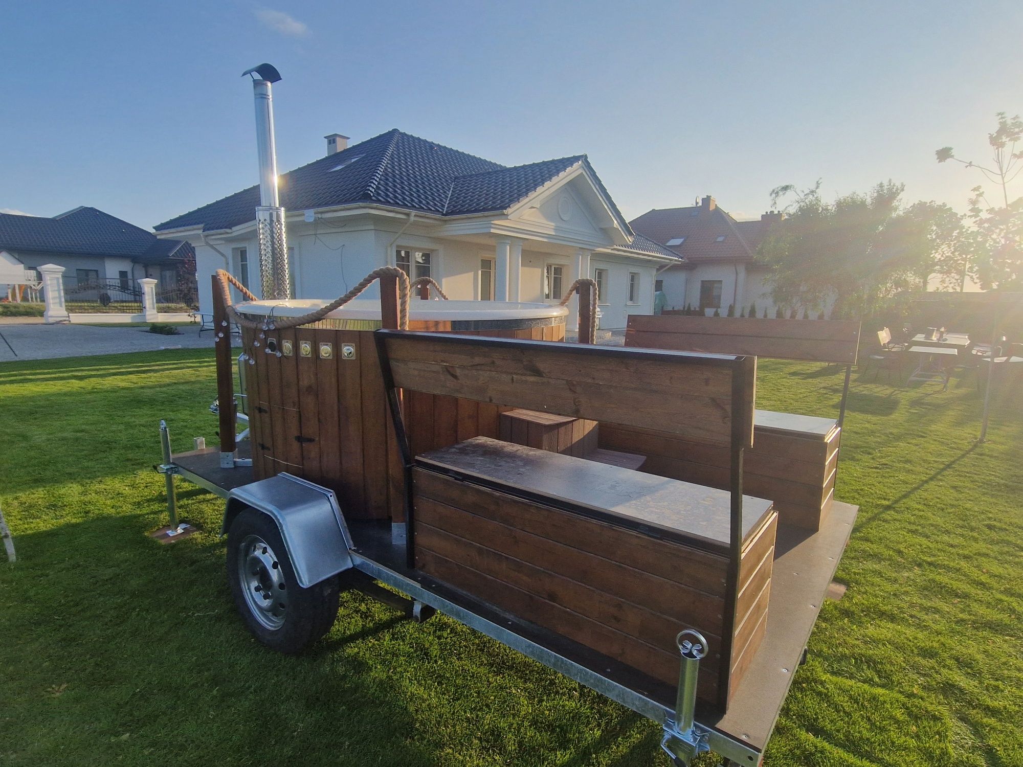 Mobilna Bania/Jacuzzi na przyczepie Ciechanów