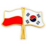 Przypinka, pin flaga Polska-Korea Południowa