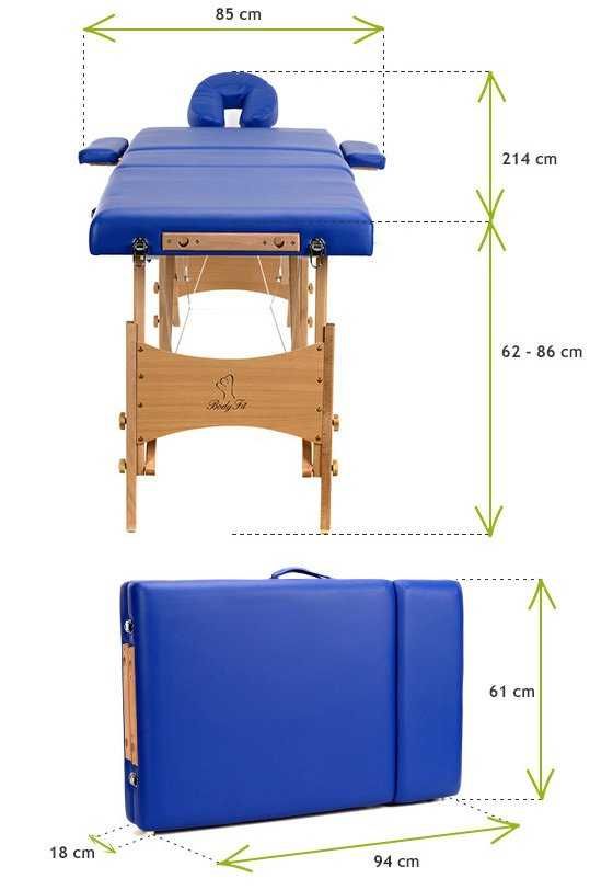 Stół, łóżko do masażu 4-segmentowe drewniane