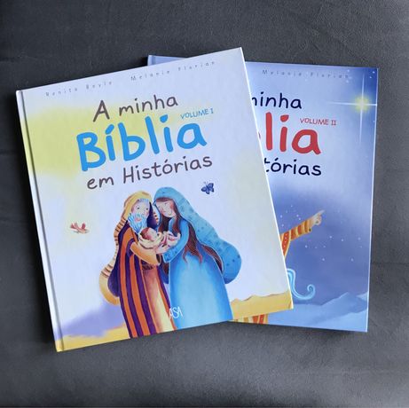 Livros A minha Bíblia em histórias vol I e vol II 2 unidades