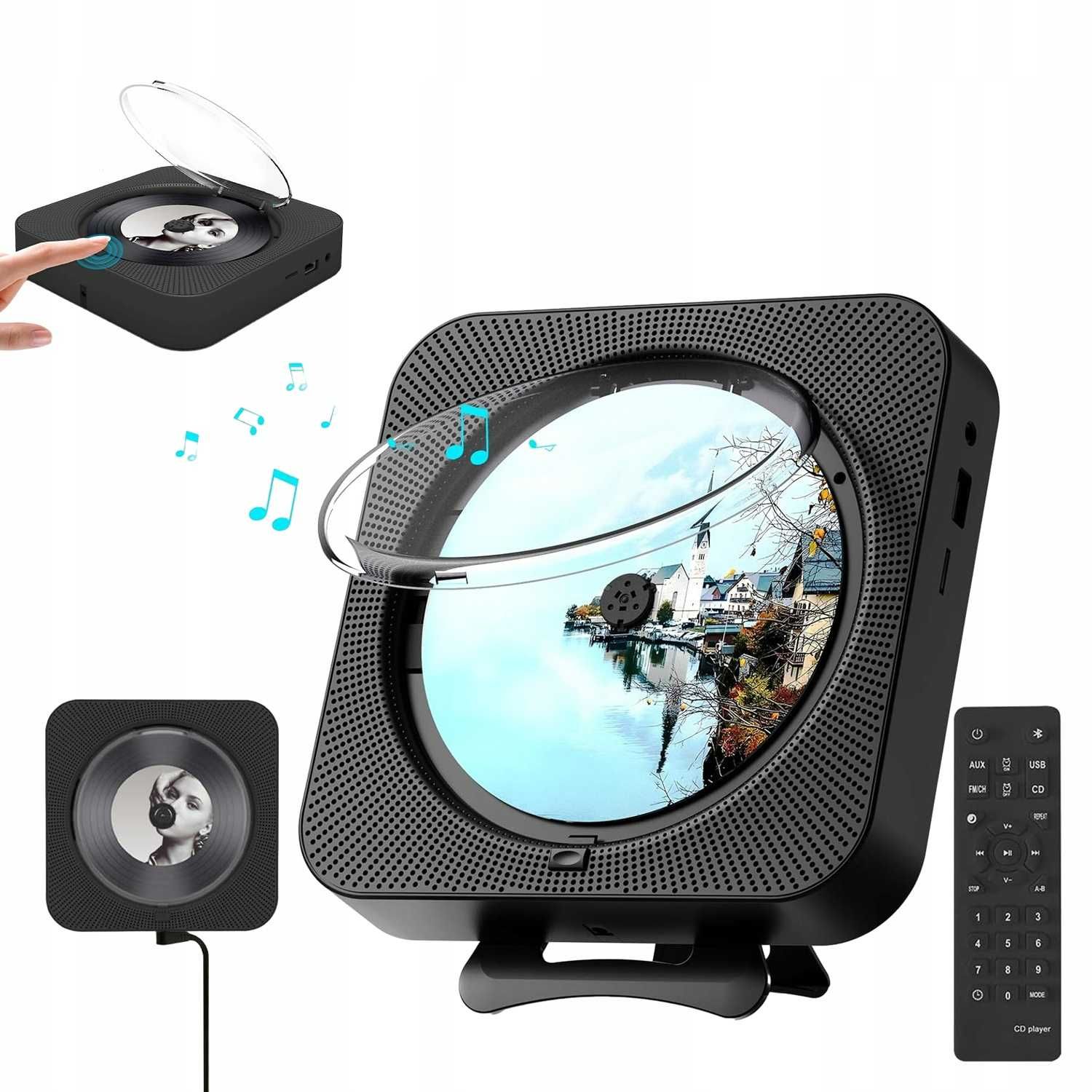 Wielofunkcyjny przenośny odtwarzacz CD głośnik BLUETOOTH radio fm