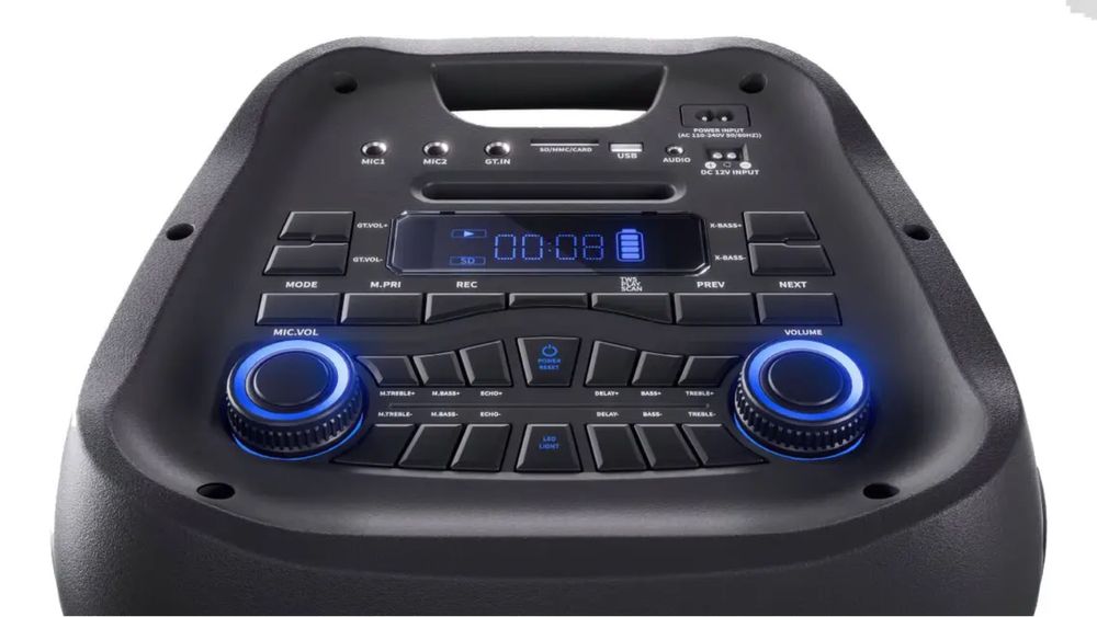 Хіт! Портативна колонка Bluetooth + мікрофон, пульт, підсвітка!Караоке