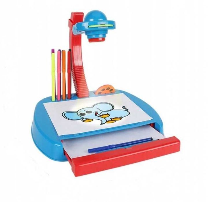 #888 Niebieski projektor do rysowania szuflada mazaki 4 in 1