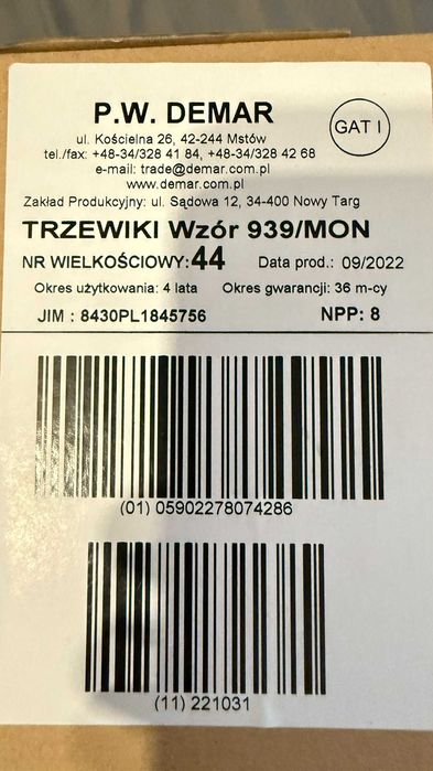 Buty wojskowe wzór 939/mon