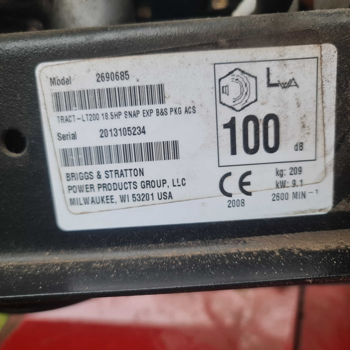 Traktorek Kosiarka SNAPPER LT200  18.5km