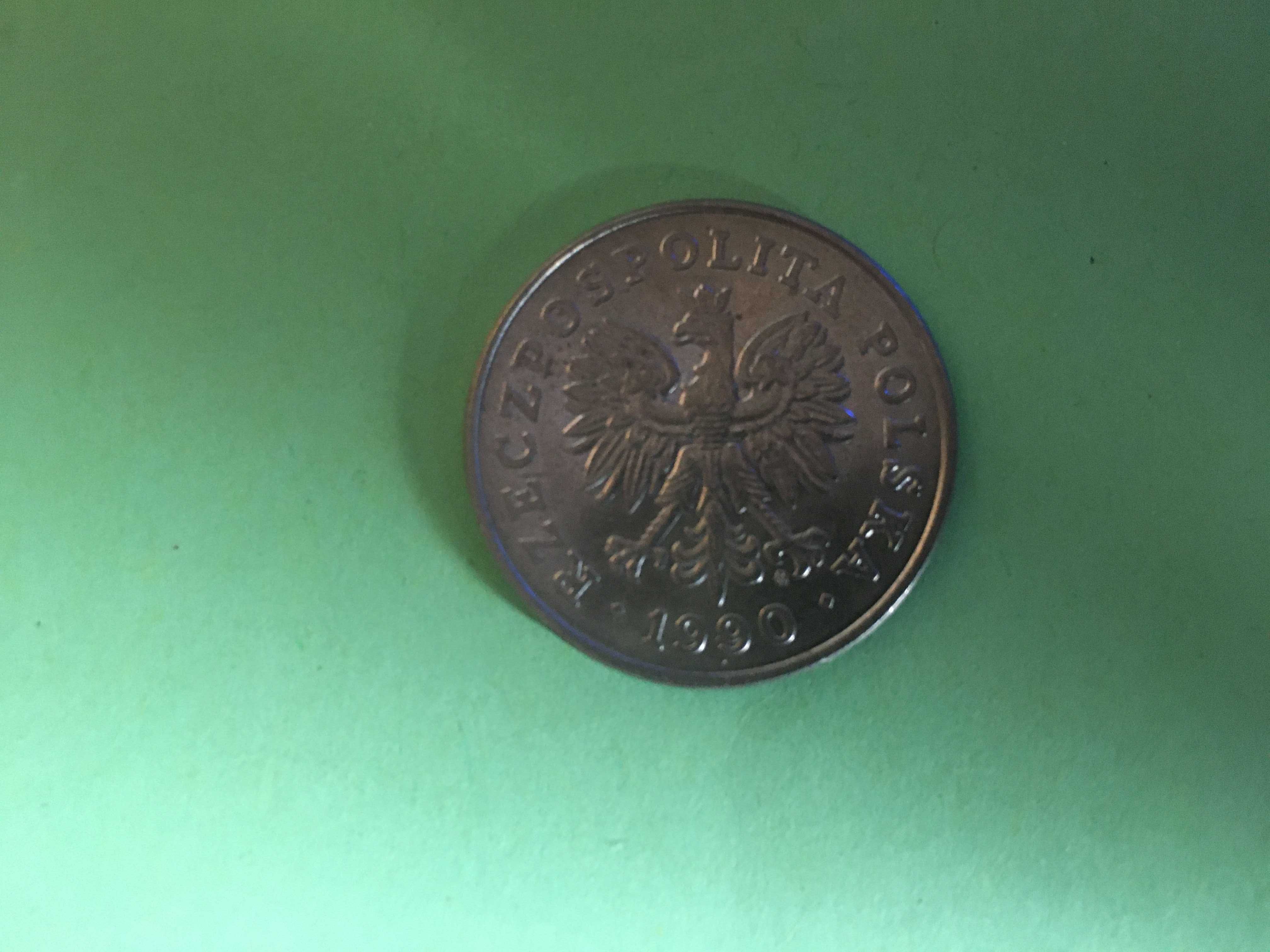 Moneta 100zł z koroną z 1990 roku