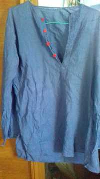 Блузка сорочка вишиванка рубашка жіноча з візерунком джинс стиль узор